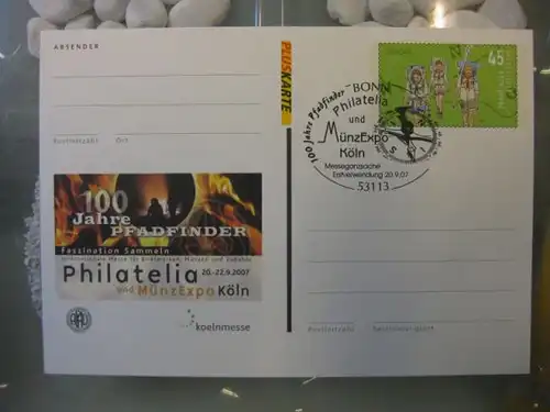 Sonderpostkarte Pluskarte PSo96, Philatelie und MünzExpo Köln 2007