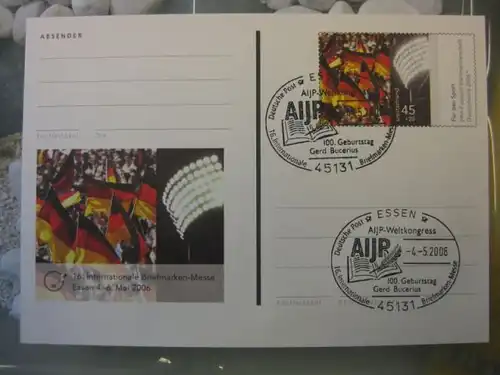 Sonderpostkarte Pluskarte PSo93, 16. Internationale Briefmarken-Messe Essen 2006