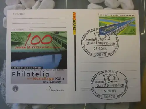 Sonderpostkarte Pluskarte PSo90, Philatelia und MünzExpo Köln 2005