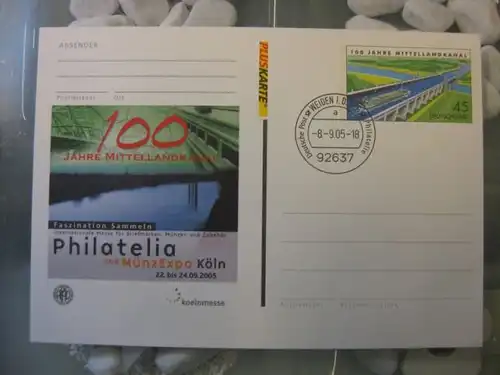 Sonderpostkarte Pluskarte PSo90, Philatelia und MünzExpo Köln 2005