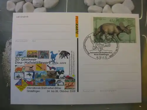 Sonderpostkarte Pluskarte PSo98, Internationale Briefmarken-Börse Sindelfingen 2008