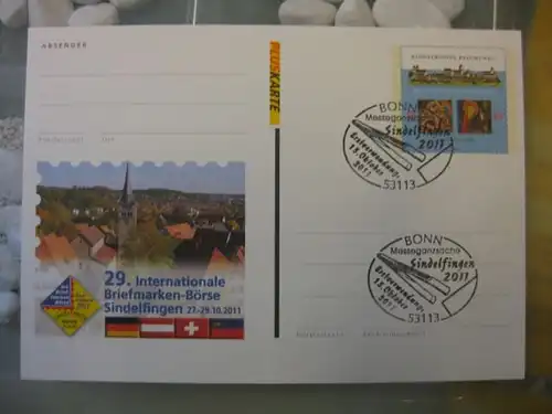 Sonderpostkarte Pluskarte PSo115, Internationale Briefmarken-Börse Sindelfingen 2011