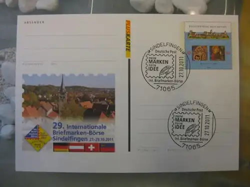 Sonderpostkarte Pluskarte PSo115, Internationale Briefmarken-Börse Sindelfingen 2011