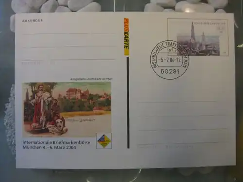 Sonderpostkarte Pluskarte PSo83, Internationale Briefmarken-Börse München 2004