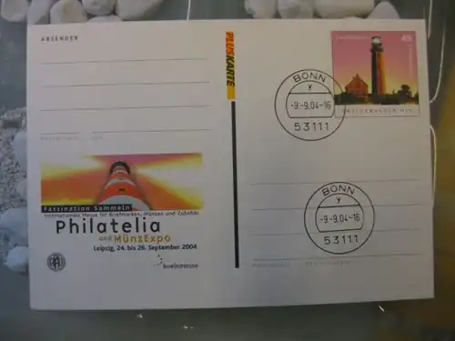 Sonderpostkarte Pluskarte PSo87 Philatelis und MünzExpo Leipzig 2004