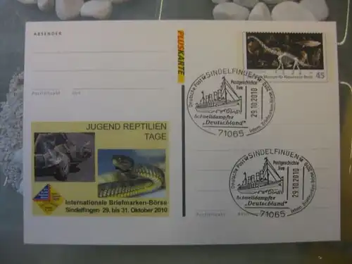 Sonderpostkarte Pluskarte PSo109,Internationale Briefmarken-Börse Sindelfingen 2010