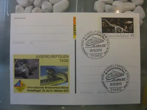 Sonderpostkarte Pluskarte PSo109,Internationale Briefmarken-Börse Sindelfingen 2010