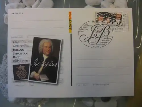 Sonderpostkarte Pluskarte PSo105, Johann Seb. Bach