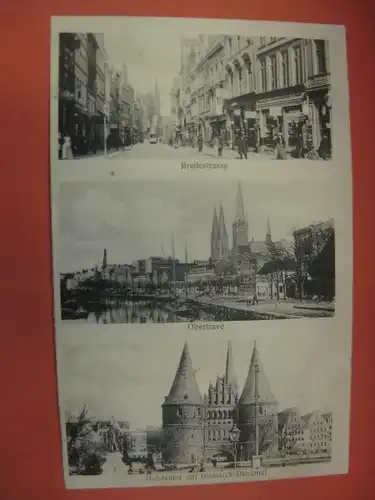 Lübeck, 3-Bildkarte, Souvenierkarte