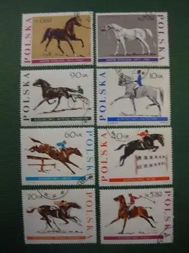 Pferde, 8 Werte, Polen, 1967