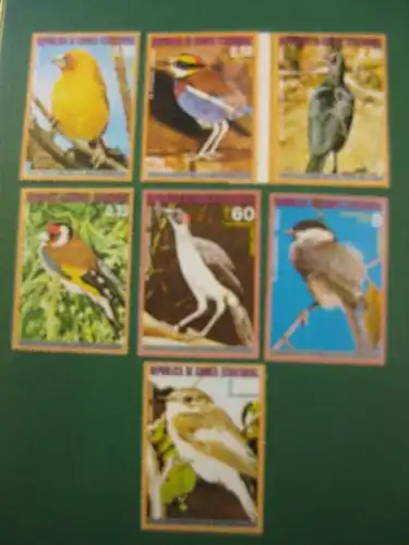 Vögel, 7 Werte, Äquatorial Guinea