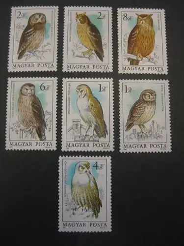 Vögel, Ungarn, 7 Werte