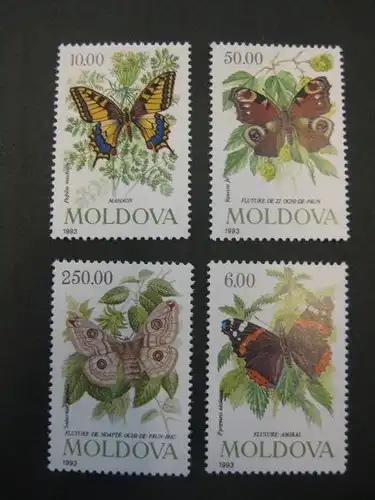 Schmetterlinge, Moldawien, 4 Werte