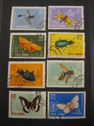 Schmetterlinge, Insekten, Rumänien, 8 Werte