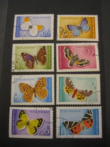 Schmetterlinge, Rumänien, 8 Werte