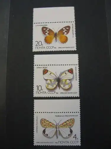 Schmetterlinge, UdSSR, 3 Werte
