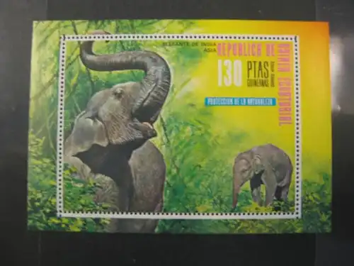 Tiere, Elefant, Guinea Äquatorial, 1 Block