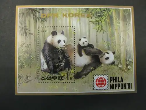 Tiere,  Pandabären, Bären, Korea, 1 Block