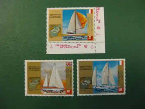 Schiffe, Segelschiffe, Segelregatta, Äquatorial Guinea, 7 Werte