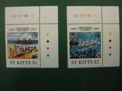Schiffe, St. Kitts, 2 Werte
