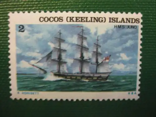 Schiffe, Cocos Islands, Keeling Islands, 1 Wert