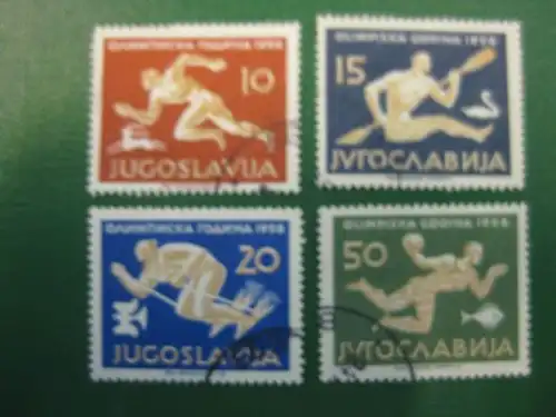 Sport,Olympische Spiele 1956, Jugoslawien, 4 Werte