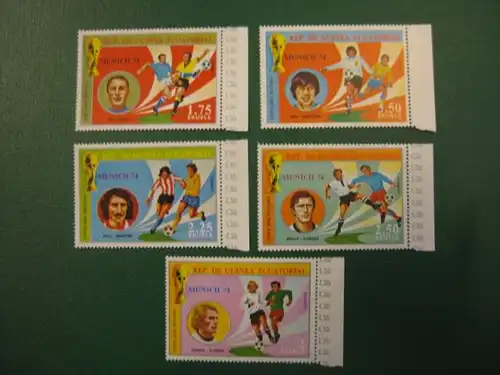 Sport, München 1974,  Äquatorial Guinea, 9 Werte