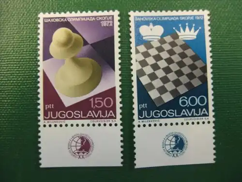 Sport, Schach, Jugoslawien, 2 Werte