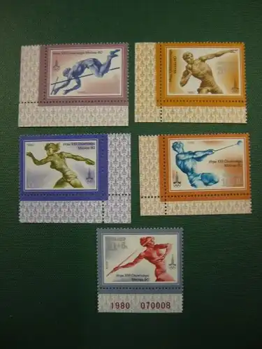 Sport, Olympia Moskau, UdSSR, 5 Werte