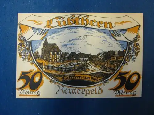 Notgeld 50 Pfg. der Stadt Lübthen, Reutergeld