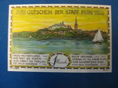 Notgeld 1 Mark der Stadt Plön