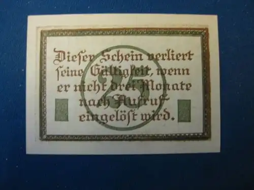 Notgeld  25 Pf. der Stadt Marienwerder