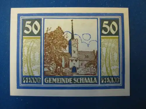 Notgeld  50 Pf. der Stadt Schaala