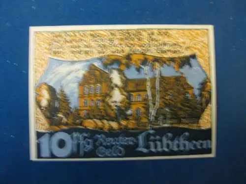 Notgeld  10 Pf. der Stadt Lübthen, Reutergeld