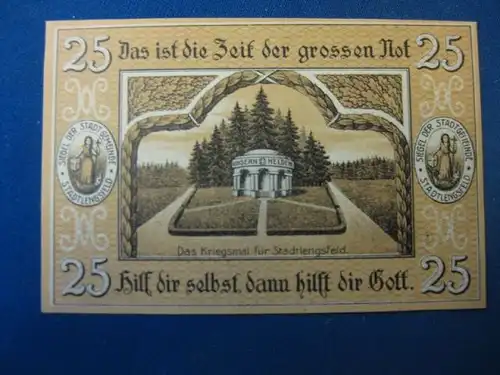 Notgeld  25 Pf. der Stadt Stadtlengsfeld