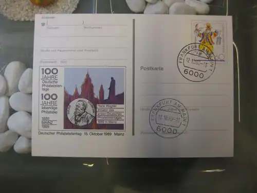 Sonderpostkarte PSo18, 100 Jahre Deutsche Philatelistentage 1989