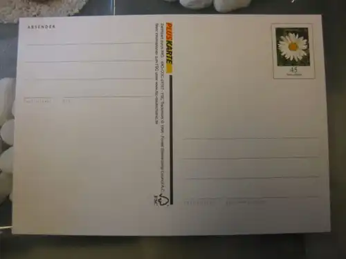 Sonderpostkarte Pluskarte mit Wertstempel Margerite