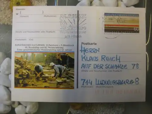 Sonderpostkarte PSo24, Philatelistentag Saarbrücken 1991