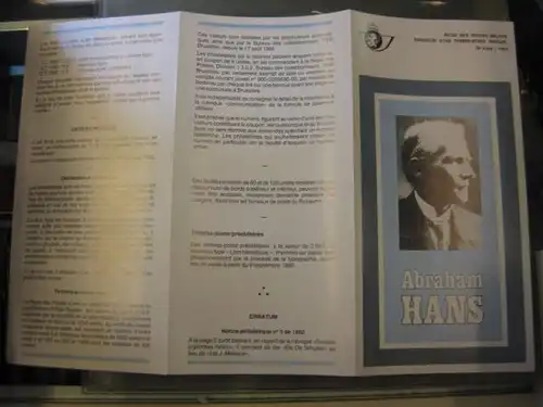 Belgien, Ankündigungsblatt, Ersttagsblatt,
Schwarzdruck, A. Hans, 1982