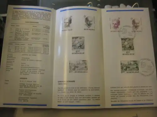 Belgien, Ankündigungsblatt, Ersttagsblatt,
Schwarzdruck, Kultur 1976