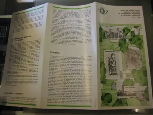 Belgien, Ankündigungsblatt, Ersttagsblatt, Schwarzdruck, Tourismus 1981