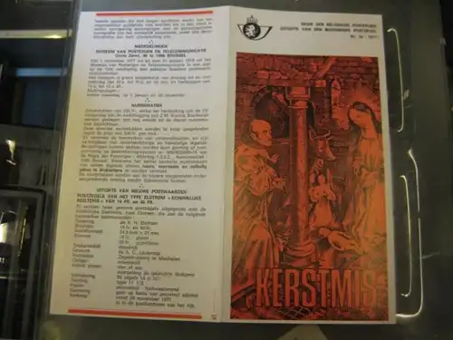 Belgien, Ankündigungsblatt, Ersttagsblatt, Schwarzdruck, Weihnachten 1977