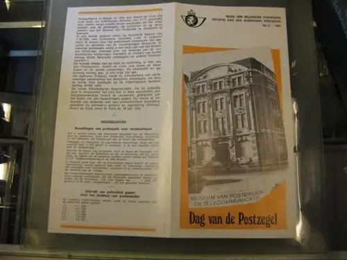 Belgien, Ankündigungsblatt, Ersttagsblatt, Tag der Briefmarke 1981