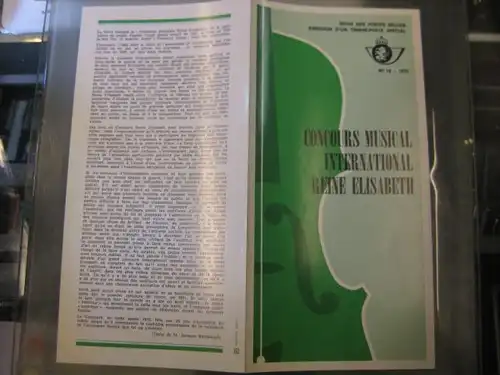 Belgien, Ankündigungsblatt, Ersttagsblatt, Schwarzdruck, Musikwettstreit 1976