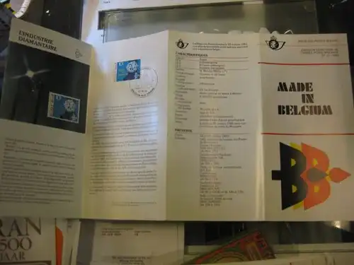 Belgien, Ankündigungsblatt, Ersttagsblatt, Made in Belgium, 1983