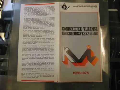 Belgien, Ankündigungsblatt, Ersttagsblatt, Schwarzdruck, Ingenieurverband, 1978