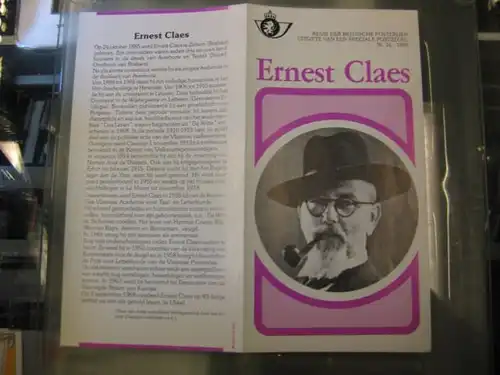 Belgien, Ankündigungsblatt, Ersttagsblatt, Schwarzdruck, E. Claes, 1985