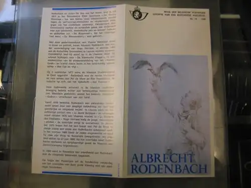 Belgien, Ankündigungsblatt, Ersttagsblatt, Schwarzdruck, A. Rodenbach, 1980