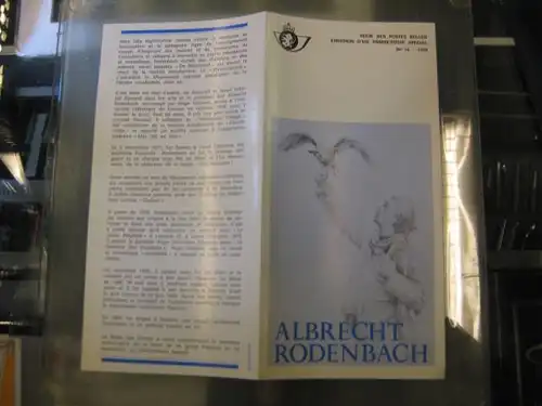 Belgien, Ankündigungsblatt, Ersttagsblatt, Schwarzdruck, A. Rodenbach, 1980