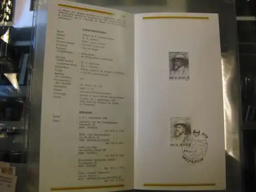 Belgien, Ankündigungsblatt, Ersttagsblatt, Schwarzdruck, Gesellschaft für Wallonische Sprache, 1981